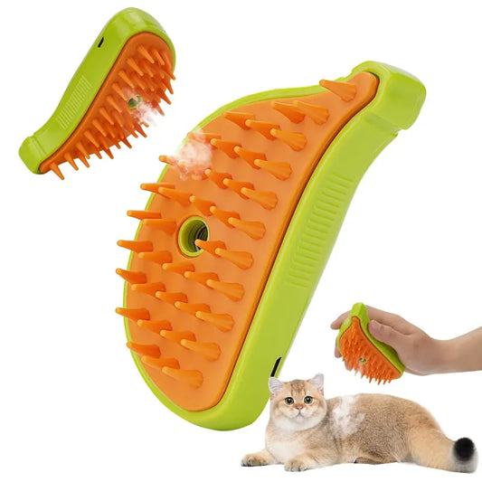 3 In 1 Pet Steam Brush Cat Dog Cleaning Steamy